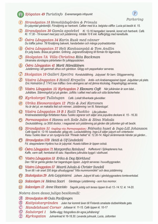 Sjostadens julhem Merikaupungin joulukodit 2025 lista sve